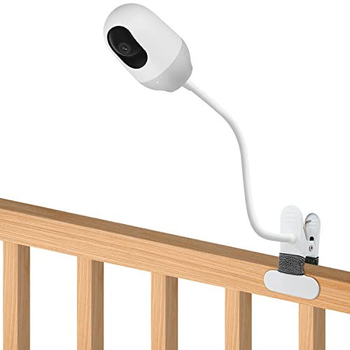 Image of Baby Monitor Mount Compatible with Nooie Monitor,Nooie Pet Camera Indoor Baby Monitor Camera 15.7 inches Flexible Long Gooseneck Arm, Baby Monitors Holder for Crib Baby Camera Stand Without Tools