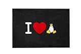 I Love Linux, alfombras de área Grande, alfombras sucias para niños, para Sala de Estar, dormitorios, felpudos para niños 91,5 x 61 cm
