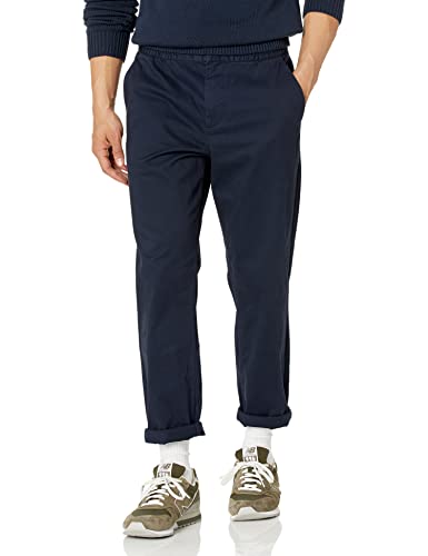 Amazon Aware Men's Tapered-Fit Cotton Elasticated Waist Chino Pant, Navy, X-Small/30 Inseam" #TOP2