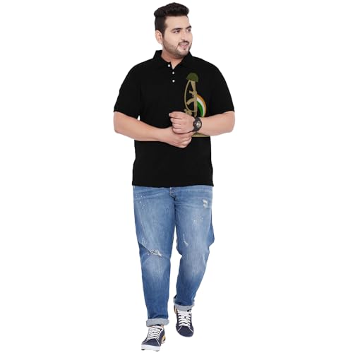 Image of Bigbanana Plus Size Men's Regular Fit Printed Polo Tshirt