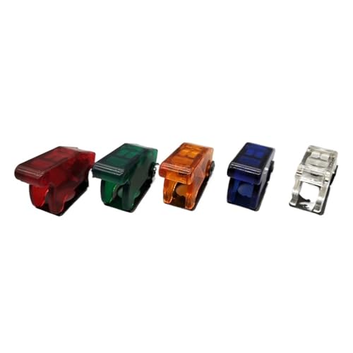 Interruptor de palanca LED azul de 12V 20A con tapa de avión para coche y barco 5