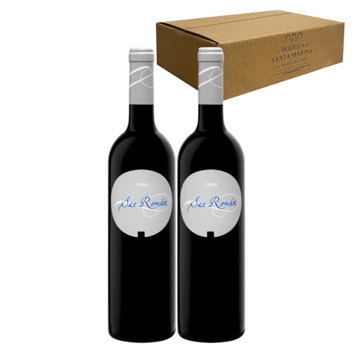 San Román - Ideal para Maridar con Carne y Comida Mediterránea - Pack 2 Botellas 75cl