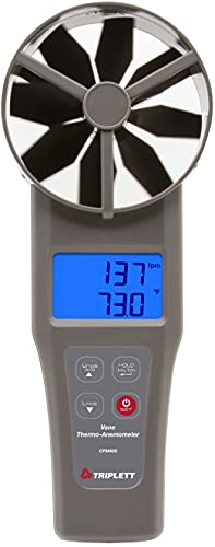Image of Triplett CFM400 4 inch Large Vane CFM /CMM Thermo-Anemometer with Certificate of Traceability to NIST - Air Flow, Velocity, and Temperature