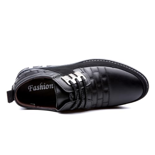 Image of Mens Business Casual Loafers Shoes for Male Lace-up Stylish Work Office Working Oxfords