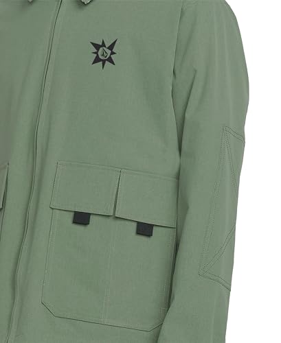 Image of Volcom Men's TT Sense Reversible Jacket - Lightweight Water-Resistant Street Jacket