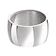 meditoys · Ring aus Edelstahl für Damen und Herren · Bandring 12 mm breit · Silber poliert Größe: 60 (19.1)