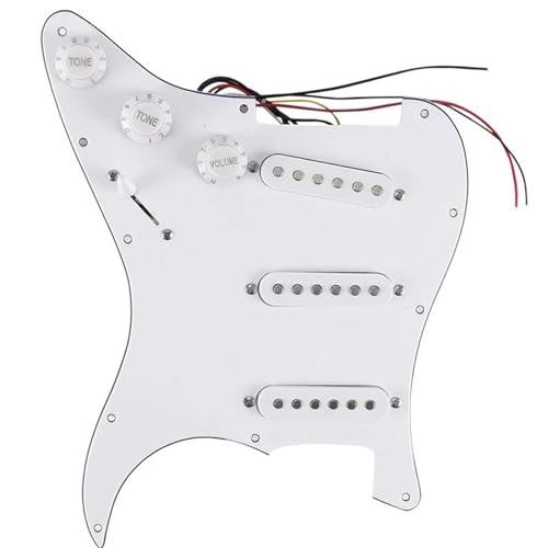 シングルコイルピックアップ SSS エレキギターロード済み配線済みピックガードスクラッチプレート 11 穴 3Ply ST SQ ギター ギターパーツ