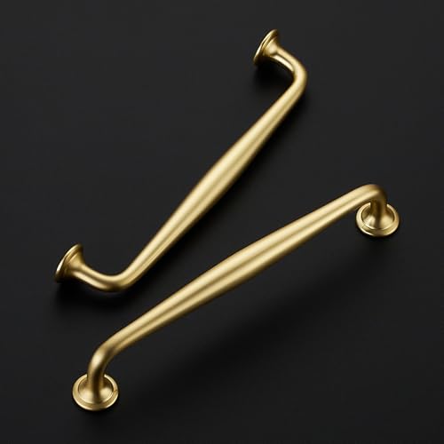 Image of Ravinte 20 Pack 6-1 /4 Inch Brushed Brass Kitchen Cabinet Handles Solid Zinc Alloy Cabinet Pulls Cupboard & Drawer Handles