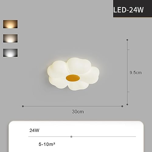 Lámpara LED regulable infantil con luz protectora y diseño nórdico de flor blanca 4