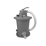 EXIT Toys Wood Pool - ø14.8x4ft - Large, Round Frame Pool with Sand Filter Pump - Extra Deep Pool - Strong Frame - Includes Pool Ladder - Unique Design - Brown - Image 9