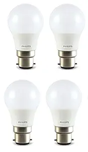 PHILIPS Base B22 4-Watt LED Bulb (Pack of 4, Warm White)