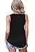 Sarin Mathews Womens Tank Tops Summer Sleeveless Shirts Criss Cross Casual Basic Tee Shirts Tops Blouses Black 2XL