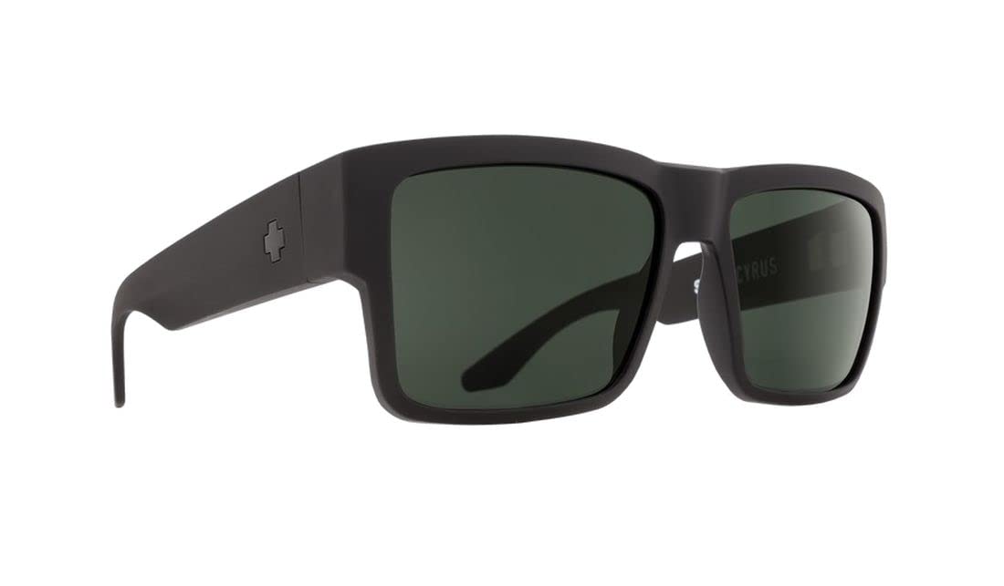 Spy Optic Cyrus Sunglasses Matte Black With Happy Gray Green Lens