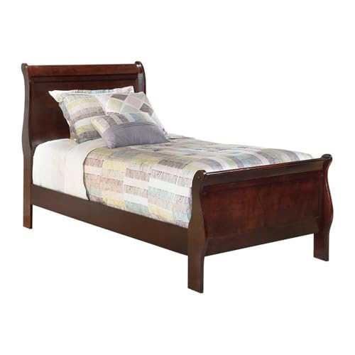 Signature Design by Ashley Alisdair Traditional Twin Sleigh Headboard & Footboard ONLY, Dark Brown