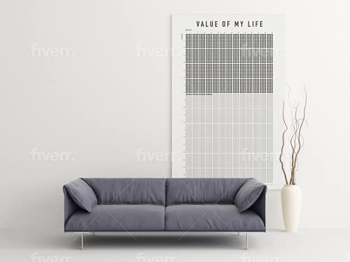 Power Towel Your Life in Weeks-Kalender, Life in Weeks-Poster, Life-Wochenkalender – 5.200 Wochen, um Ihr Leben zu zeigen und die Ansicht zu ändern, DIN A2 420 x 594 mm, 30 vorgedruckte Jahre
