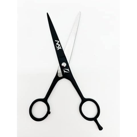 NAAX Professional Hair Cutting Scissors Black Temper Stainless Steel Hair Cutting Shears - Razor Edge Barber Scissors for Men and Women - Barber Shears Sharp Hair Cutting 6.5 Inch Length Cover