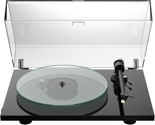 Pro-Ject Audio Systems Pro-Ject T2, Audiophiler Plattenspieler mit massiven Glasteller und Sumiko Rainier (Schwarz)