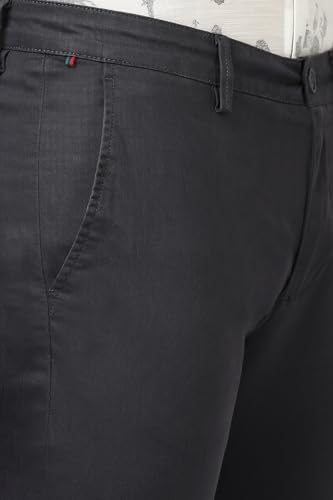 Image of Peter England Men's Slim Fit Mid Rise Super Premium Wrinkle Free Casual Trouser Chinos
