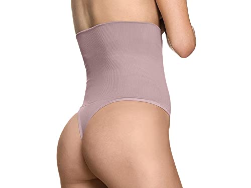 Calcinha Modeladora Fio Dental Alta Roxa, Sem Costura, Compressão, Feminino (M, Roxo)