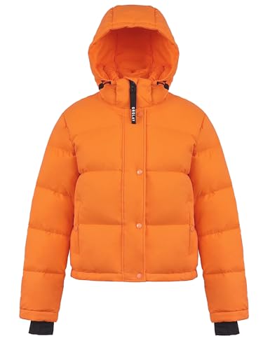 Orolay Women's Cropped Puffer Jacket Short Down Coat Thickened Winter with Detachable Hood4