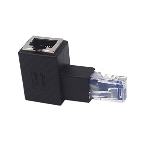 Kework Extensor RJ45 de rede com 2 unidades, conector adaptador de extensão macho para fêmea Etherne
