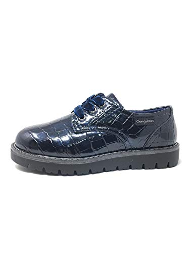 CONGUITOS JL111280 Charol Coco Marino NIÑA Zapato COLEGIAL Marino 31
