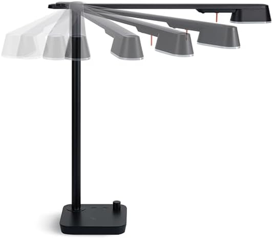 Miniatura 6 de La nueva lámpara (negro medianoche), lámpara de escritorio LED para oficina en casa, tecnología Dim2Amber, ajuste de temperatura de brillo y color,