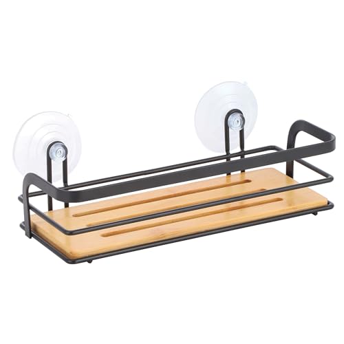 MSV Duschregal Duschkorb Badezimmer ohne Bohren mit Saugnäpfen Stahl...