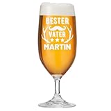 polar-effekt Pilstulpe 0,3 Liter mit Gravur Bester Vater - Geschenke zum Vatertag & Geburtstag - Bierglas für Pils, Kölsch & Export - Spülmaschinenfestes Glas