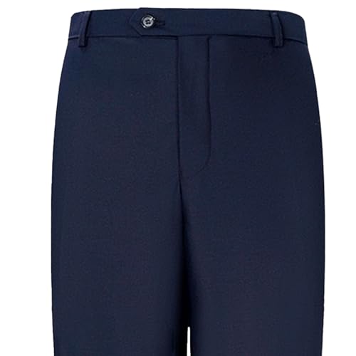 Men's Stylish Business Dress Pants Casual Comfortable Suit Pants Solid Color Straight Fit Work Pants​4