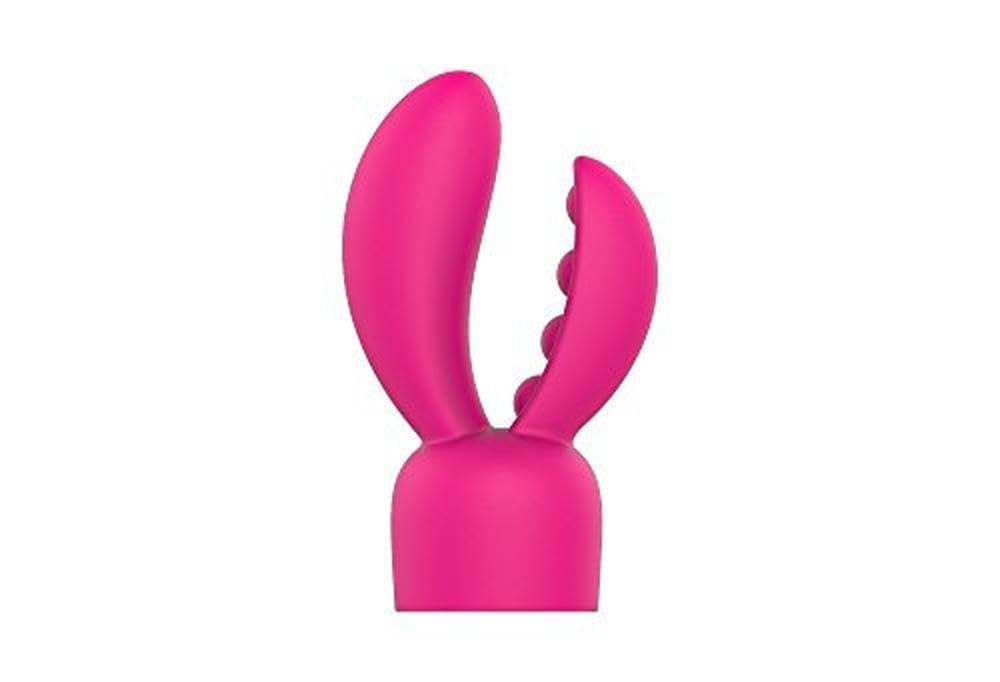 Nalone Silicone Ripple Attachment for Vibrator and Massage Stick, Pink