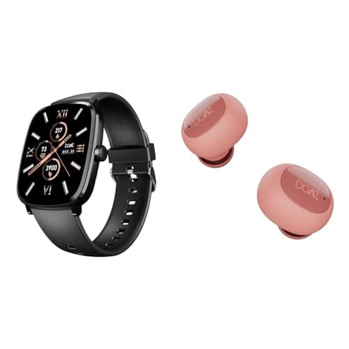 Image of boAt Xtend Smart Watch with Alexa Built-in, 1.69 inch HD Display, Multiple Watch Faces, Stress Monitor,