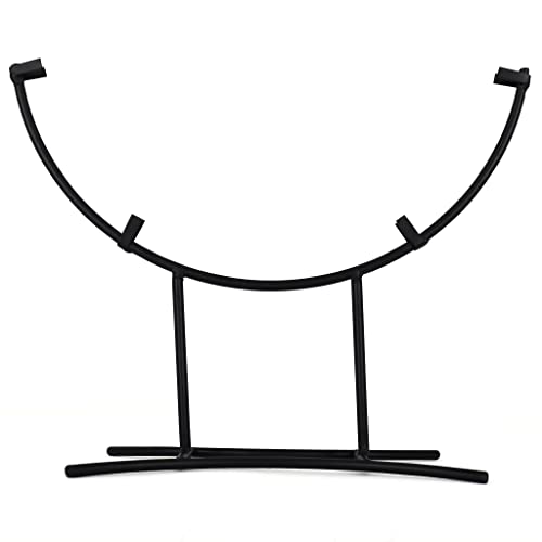 Milltown Merchants Round Metal Display Stand - Hoisted Display Stand - Fused Glass Art Base - Plate Stand/Plate Holder - Round Art Panel Stand (1, 12 inch)