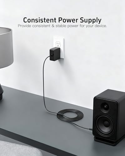 Superer 12V 2A Power Adapter Supply, Universal AC Adapter, 5.5 x 2.1mm & 2.5mm Wall Plug, Extra Long 8.2ft Cord, 100-240 50/60Hz Adapter to 12 Volts 2Amp & Round-Ended tip