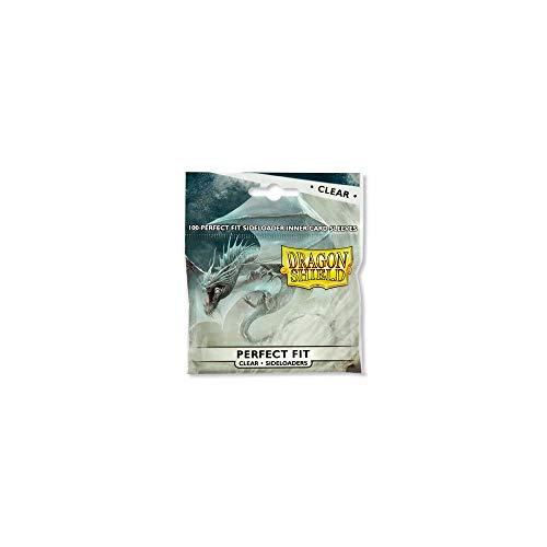 Image of Dragon Shield Perfect Fit Sideloader Inner Card Sleeves Standard Size (100 CT) - PVC-Free Polypropylene Double-Sleeve Protection Compatible with Pokemon, One Piece & Magic The Gathering - Clear