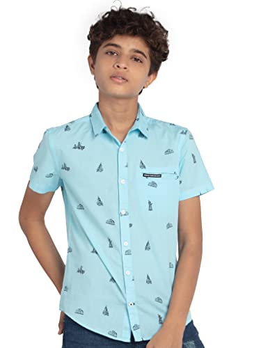 Image of Under Fourteen Only Solid Regular Fit Shirts for Boys