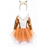 Great pretenders- Woodland Fox Dress w/HB Size US 5-6 Gorros, máscaras y Accesorios para Fiesta, Multicolor, único (31675)