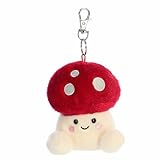 Aurora® Adorable Palm Pals™ Amanita Mushroom™ Clip-On- Fun Collectible Plush For Kids and Adult Collectors - Perfect For Backpacks and Birthday Gifts - Red 4 Inches