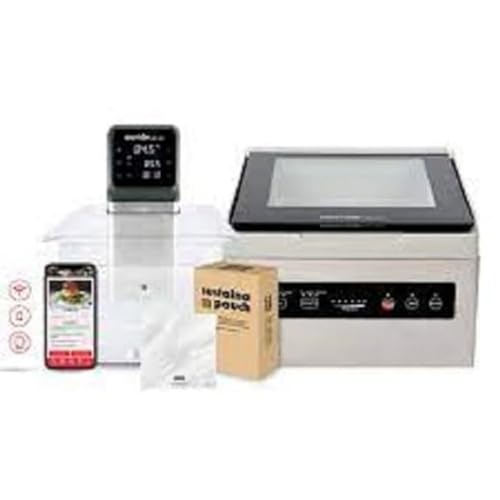 SousVideTools SVT-01707 iVide Plus Jnr. Cooker with WiFi, IV2.5 Deep Chamber Vacuum Sealer and Container with Custom Cut Lid