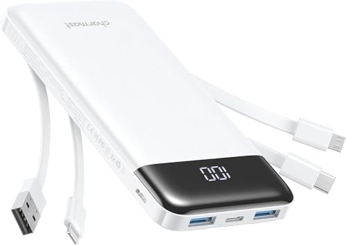 Charmast Portable Charger with Built in Cables, Power Bank...