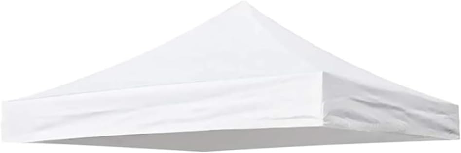 Canopy Replacement Cover 118.11x118.11in 420D Oxford Cloth Waterproof Replacement Gazebo Covers Sunshade Canopy Cover for Outdoor Garden White (Top Only).