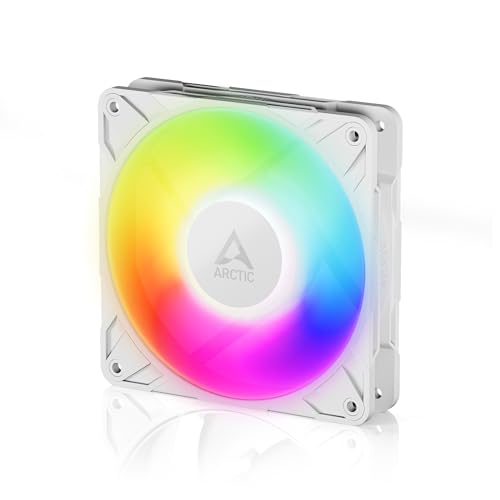 ARCTIC P12 Pro A-RGB (White) - Powerful Premium Fan, 120 mm PWM Fan with Y-Cable Splitter, 600-3000...