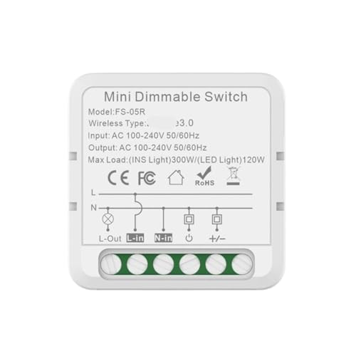 Módulo interruptor de atenuación inteligente para eliminar parpadeos en luces de 240V