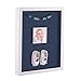 ArtToFrames 14 x 18 Inch Shadow Box Picture Frame, with a Satin White 1' Shadowbox Frame and Midnight Blue Mat