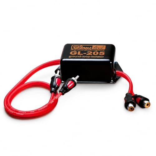 Sinuslive GL-205 Ground-Loop-Isolator Entstörfilter – Cinch Störfilter für Car-Hifi Anlagen, galvanische Trennung gegen Masseschleifen, Brummen & Pfeifen, Ultra-Low-Noise