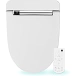 VOVO VB-4000SE Elongated Bidet Toilet Seat, Warm Water, LED Light, Heated Seat, White, Deodorizer, Dryer, Stainless Steel Nozzle, Made in Korea, 3 Year Warranty