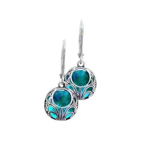 Bottled Up Designs Handmade Vintage Lace Leverback Earrings, Sterling Silver, Eco Friendly, Made in USA, Birthday Gifts, Mothers Day, Women, Anniversary (Mason Jar (Aqua)) Cover