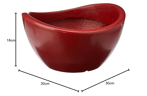 Vaso Copacabana Bowl 30 X 16 Cm Antique Vermelho Vasart Copacabana Antique Vermelho 30x16cm