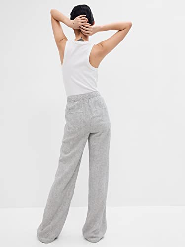 Image of Gap Womens Wide Leg Linen Pull on Pant