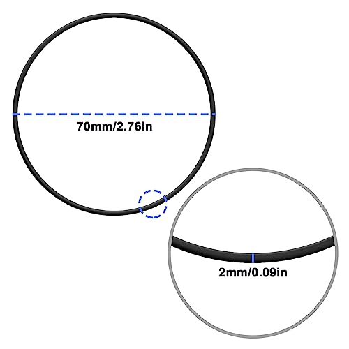 VGOL 5Pcs 70mm O Ring Replacement Rubber Sealing Rings Gasket Washer Accessories for Faucet Household Pipeline Hydraulic Pipeline Black - Image 3